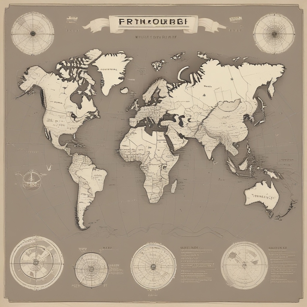 A detailed and labeled world map